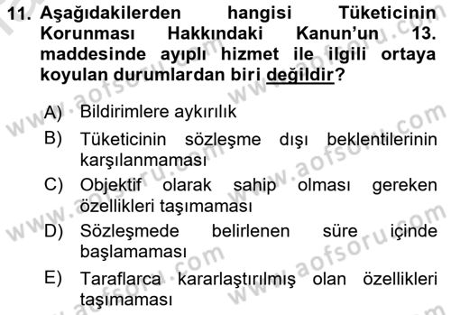 Elektronik Ticaret Dersi 2021 - 2022 Yılı Yaz Okulu Sınav Soruları 11. Soru