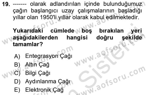 Elektronik Ticaret Dersi 2021 - 2022 Yılı Yaz Okulu Sınav Soruları 19. Soru