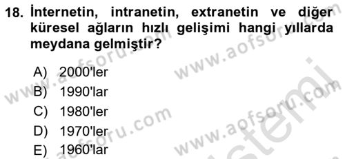 Elektronik Ticaret Dersi 2022 - 2023 Yılı Yaz Okulu Sınav Soruları 18. Soru