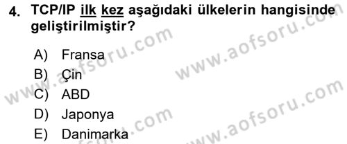 Elektronik Ticaret Dersi 2022 - 2023 Yılı Yaz Okulu Sınav Soruları 4. Soru
