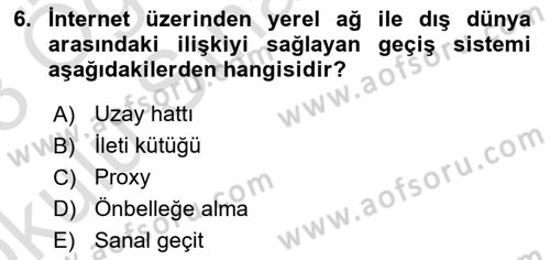 Elektronik Ticaret Dersi 2022 - 2023 Yılı Yaz Okulu Sınav Soruları 6. Soru