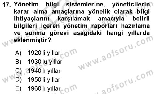 Elektronik Ticaret Dersi 2023 - 2024 Yılı (Final) Dönem Sonu Sınav Soruları 17. Soru