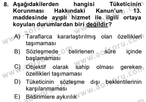 Elektronik Ticaret Dersi 2023 - 2024 Yılı (Final) Dönem Sonu Sınav Soruları 8. Soru