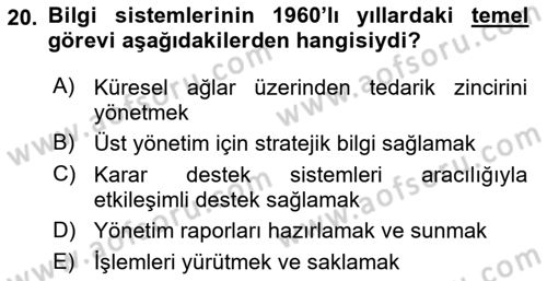Elektronik Ticaret Dersi 2025 - 2026 Yılı (Final) Dönem Sonu Sınav Soruları 20. Soru