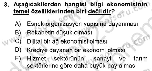 Elektronik Ticaret Dersi 2025 - 2026 Yılı (Final) Dönem Sonu Sınav Soruları 3. Soru