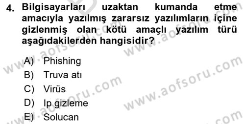 Elektronik Ticaret Dersi 2025 - 2026 Yılı (Final) Dönem Sonu Sınav Soruları 4. Soru