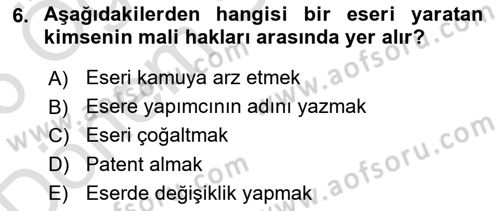Elektronik Ticaret Dersi 2025 - 2026 Yılı (Final) Dönem Sonu Sınav Soruları 6. Soru