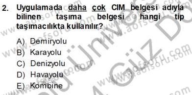 Gümrük Mevzuatı Dersi 2013 - 2014 Yılı (Vize) Ara Sınav Soruları 2. Soru