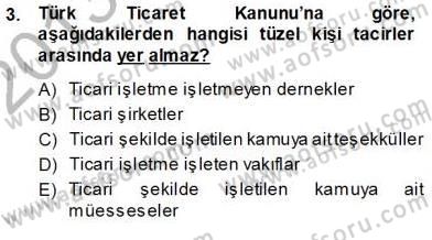 Gümrük Mevzuatı Dersi 2013 - 2014 Yılı (Vize) Ara Sınav Soruları 3. Soru