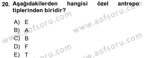 Gümrük Mevzuatı Dersi 2016 - 2017 Yılı (Final) Dönem Sonu Sınav Soruları 20. Soru