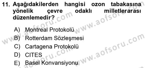 Gümrük Mevzuatı Dersi 2021 - 2022 Yılı (Vize) Ara Sınavı 11. Soru