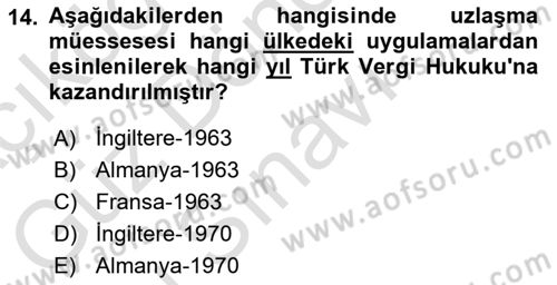Gümrük Mevzuatı Dersi 2021 - 2022 Yılı (Final) Dönem Sonu Sınav Soruları 14. Soru