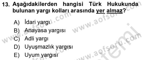 Gümrük Mevzuatı Dersi 2021 - 2022 Yılı Yaz Okulu Sınav Soruları 13. Soru