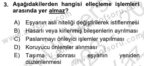 Gümrük Mevzuatı Dersi 2023 - 2024 Yılı Yaz Okulu Sınav Soruları 3. Soru