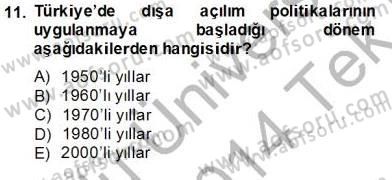 İhracat - İthalatta Örnek Olaylar Dersi 2013 - 2014 Yılı Tek Ders Sınav Soruları 11. Soru