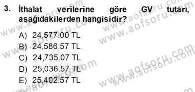 İhracat - İthalatta Örnek Olaylar Dersi 2014 - 2015 Yılı (Final) Dönem Sonu Sınav Soruları 3. Soru