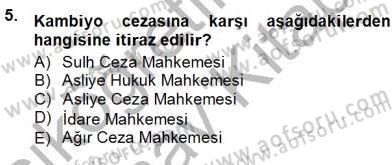 Kambiyo Mevzuatı Dersi 2012 - 2013 Yılı (Vize) Ara Sınav Soruları 5. Soru
