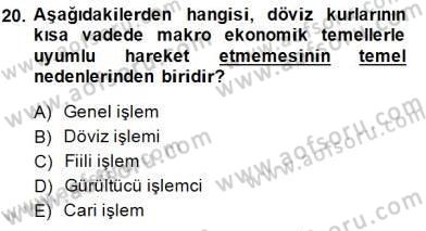 Kambiyo Mevzuatı Dersi 2014 - 2015 Yılı (Final) Dönem Sonu Sınavı 20. Soru