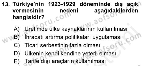 İthalat ve İhracat İşlemleri Dersi 2017 - 2018 Yılı 3 Ders Sınav Soruları 13. Soru