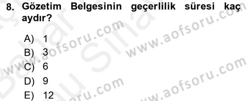 İthalat ve İhracat İşlemleri Dersi 2017 - 2018 Yılı (Final) Dönem Sonu Sınav Soruları 8. Soru