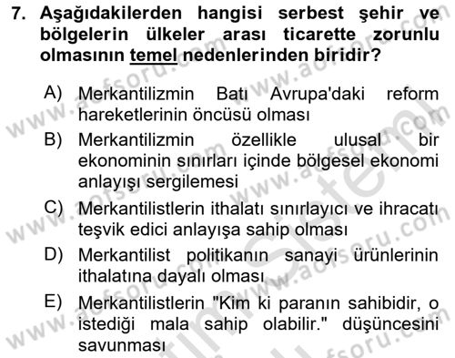 İthalat ve İhracat İşlemleri Dersi 2020 - 2021 Yılı Yaz Okulu Sınav Soruları 7. Soru