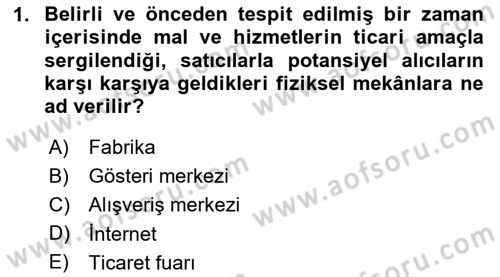 İthalat ve İhracat İşlemleri Dersi 2023 - 2024 Yılı Yaz Okulu Sınav Soruları 1. Soru