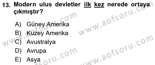 Dünya Ekonomisi Dersi 2016 - 2017 Yılı 3 Ders Sınav Soruları 13. Soru