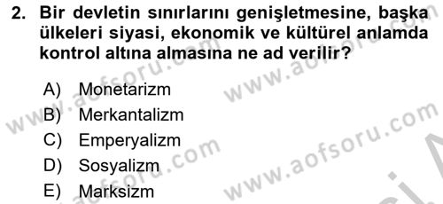 Dünya Ekonomisi Dersi 2016 - 2017 Yılı 3 Ders Sınav Soruları 2. Soru