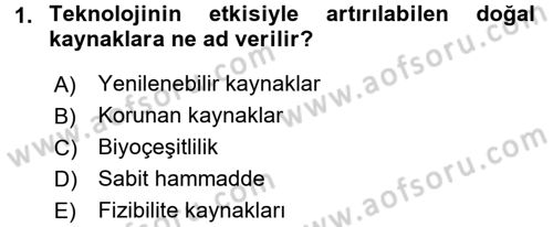 Dünya Ekonomisi Dersi 2016 - 2017 Yılı (Vize) Ara Sınav Soruları 1. Soru