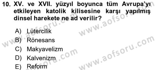 Dünya Ekonomisi Dersi Ara Sınavı Deneme Sınav Soruları 10. Soru