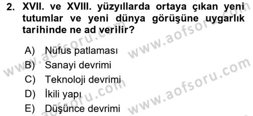 Dünya Ekonomisi Dersi Ara Sınavı Deneme Sınav Soruları 2. Soru