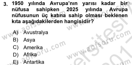 Dünya Ekonomisi Dersi Ara Sınavı Deneme Sınav Soruları 3. Soru