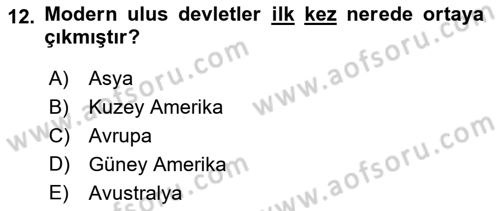 Dünya Ekonomisi Dersi 2016 - 2017 Yılı (Final) Dönem Sonu Sınav Soruları 12. Soru
