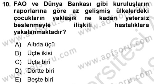 Dünya Ekonomisi Dersi 2017 - 2018 Yılı (Vize) Ara Sınav Soruları 10. Soru