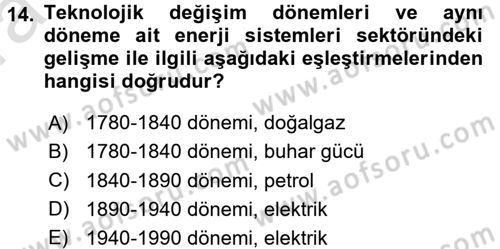 Dünya Ekonomisi Dersi 2017 - 2018 Yılı (Vize) Ara Sınav Soruları 14. Soru