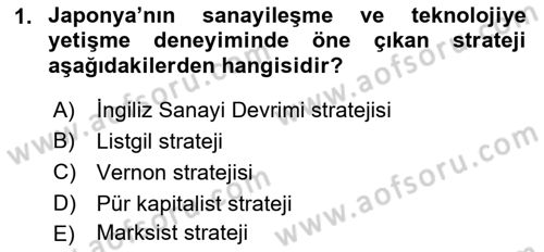 Dünya Ekonomisi Dersi 2017 - 2018 Yılı (Final) Dönem Sonu Sınav Soruları 1. Soru