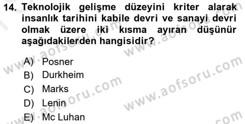 Dünya Ekonomisi Dersi 2017 - 2018 Yılı (Final) Dönem Sonu Sınav Soruları 14. Soru