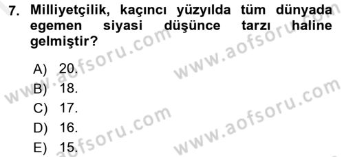 Dünya Ekonomisi Dersi 2017 - 2018 Yılı (Final) Dönem Sonu Sınav Soruları 7. Soru