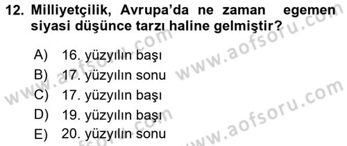Dünya Ekonomisi Dersi 2018 - 2019 Yılı 3 Ders Sınav Soruları 12. Soru