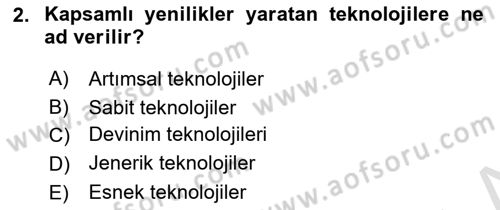 Dünya Ekonomisi Dersi 2018 - 2019 Yılı 3 Ders Sınav Soruları 2. Soru