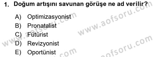 Dünya Ekonomisi Dersi Ara Sınavı Deneme Sınav Soruları 1. Soru