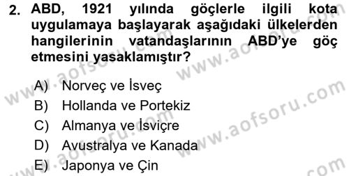 Dünya Ekonomisi Dersi Ara Sınavı Deneme Sınav Soruları 2. Soru