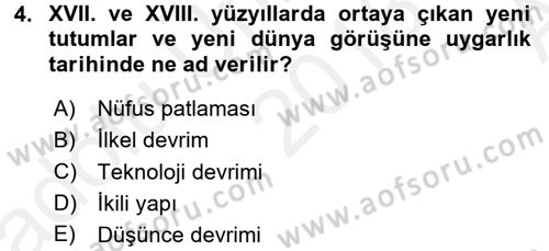 Dünya Ekonomisi Dersi Ara Sınavı Deneme Sınav Soruları 4. Soru