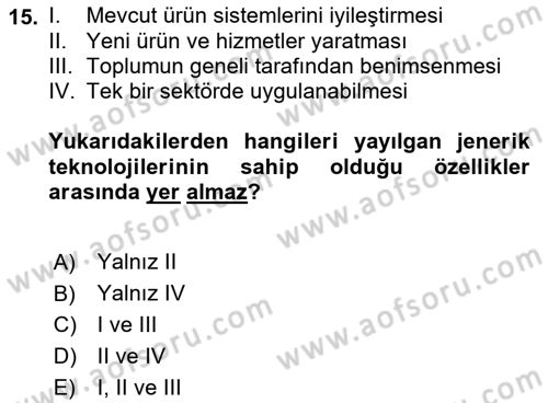 Dünya Ekonomisi Dersi 2019 - 2020 Yılı (Vize) Ara Sınav Soruları 15. Soru