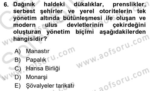 Dünya Ekonomisi Dersi 2019 - 2020 Yılı (Final) Dönem Sonu Sınav Soruları 6. Soru