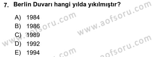 Dünya Ekonomisi Dersi 2019 - 2020 Yılı (Final) Dönem Sonu Sınav Soruları 7. Soru