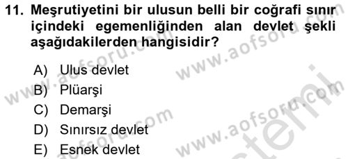 Dünya Ekonomisi Dersi 2020 - 2021 Yılı Yaz Okulu Sınav Soruları 11. Soru