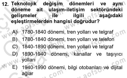 Dünya Ekonomisi Dersi 2021 - 2022 Yılı (Vize) Ara Sınav Soruları 12. Soru