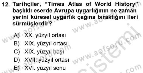 Dünya Ekonomisi Dersi 2021 - 2022 Yılı (Final) Dönem Sonu Sınav Soruları 12. Soru