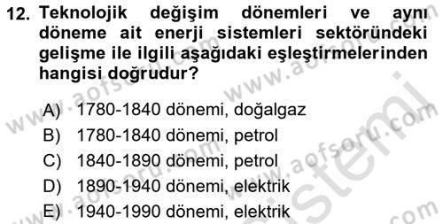 Dünya Ekonomisi Dersi 2022 - 2023 Yılı (Vize) Ara Sınav Soruları 12. Soru